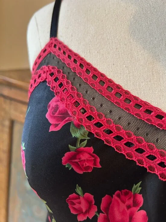 Vintage Betsey Johnson New York Silk Lace Mesh Slip Dress - Picture 2 of 14